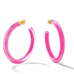 Alison Lou Neon Pink Medium Jelly Hoops
